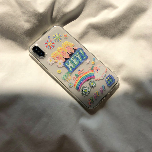 Funda para Celular Apple y Huawei con Diseño Pintura al Óleo Estilo Coreano - Image 6
