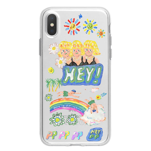 Funda para Celular Apple y Huawei con Diseño Pintura al Óleo Estilo Coreano - Image 5