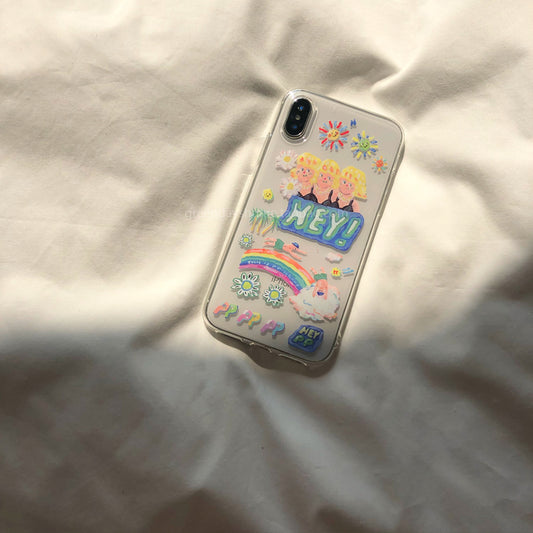 Funda para Celular Apple y Huawei con Diseño Pintura al Óleo Estilo Coreano