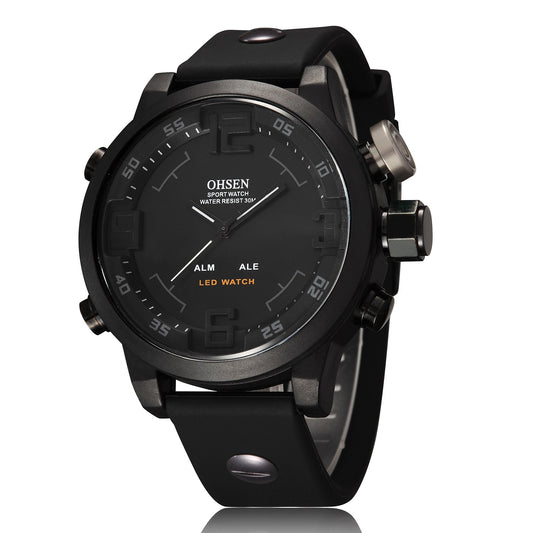Reloj Deportivo LED Dual Display con Pantalla Grande y Correa de Silicona