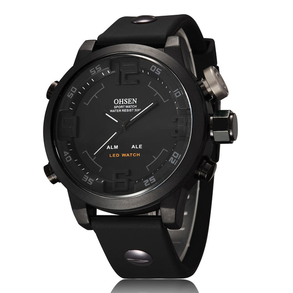 Reloj Deportivo LED Dual Display con Pantalla Grande y Correa de Silicona