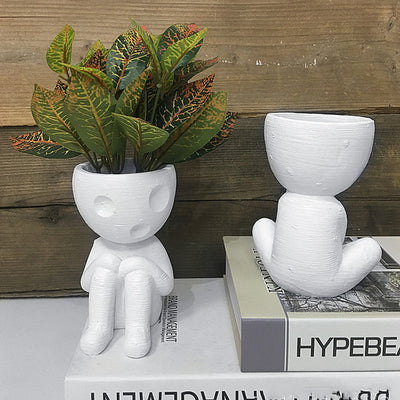 Maceta Cerámica Decorativa Árbol Hombre - Figura Nórdica para Suculentas y Plantas - Image 12