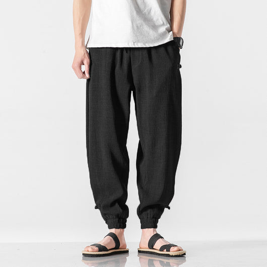 Pantalones de Lino Estilo Chino Ligeros para Verano - Image 9