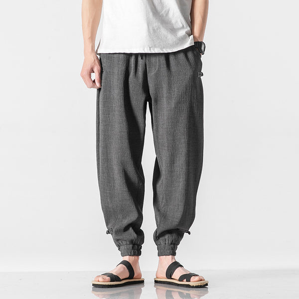 Pantalones de Lino Estilo Chino Ligeros para Verano