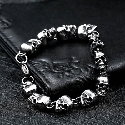 Pulsera Calavera Acero Titanio Estilo Punk Rock para Hombre - Image 10