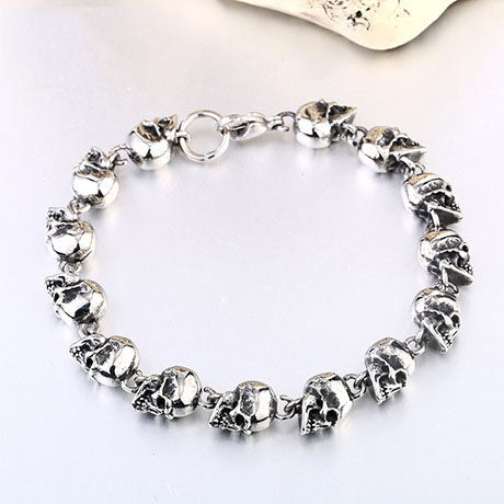 Pulsera Calavera Acero Titanio Estilo Punk Rock para Hombre - Image 3