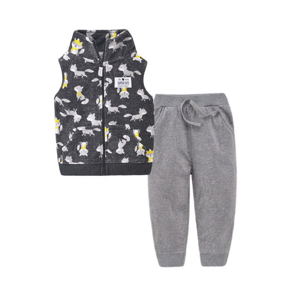 Conjunto Infantil Cardigan Dos Piezas con Cierre