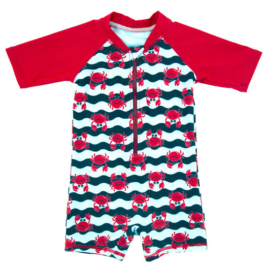 Traje de Baño Infantil Niño Estilo Coreano Manga Corta