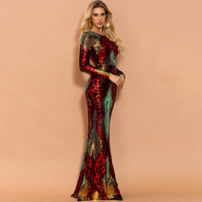 Vestido Largo de Lentejuelas con Detalles de Costura - Colección Primavera Verano - Image 6