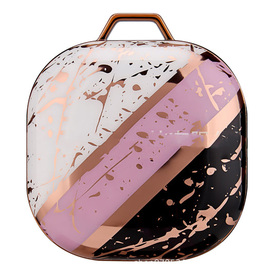 Funda Protectora para Auriculares con Diseño Mármol Púrpura y Acabado Dorado - Image 2