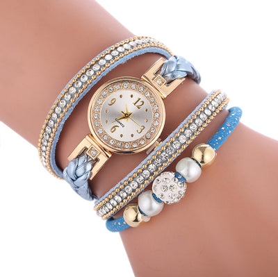 Reloj de Dama Elegante con Cristales Diamantados, Pantalla Digital Cuarzo - Image 3