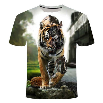 Playera 3D con Estampado de León Anime - Image 9