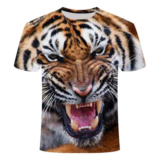 Playera 3D con Estampado de León Anime - Image 13