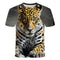Playera 3D con Estampado de León Anime