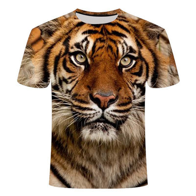 Playera 3D con Estampado de León Anime - Image 5