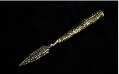 Cuchillo para Té de Acero Inoxidable con Mango de Bambú y Cobre - Image 3