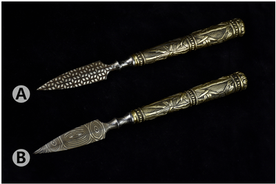 Cuchillo para Té de Acero Inoxidable con Mango de Bambú y Cobre