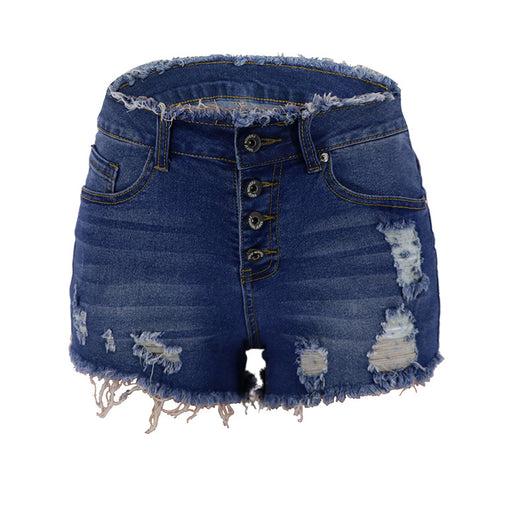 Jeans para Mujer con Botones y Flecos Desflecados - Image 4