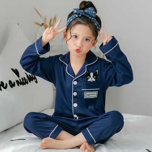 Pijama Infantil de Algodón Estampado para Niñas - Conjunto Cómodo de Manga Larga - Image 12