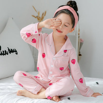 Pijama Infantil de Algodón Estampado para Niñas - Conjunto Cómodo de Manga Larga - Image 5