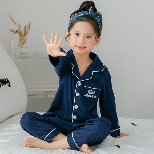 Pijama Infantil de Algodón Estampado para Niñas - Conjunto Cómodo de Manga Larga - Image 8