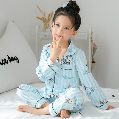 Pijama Infantil de Algodón Estampado para Niñas - Conjunto Cómodo de Manga Larga - Image 10
