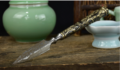 Cuchillo de Té Flor de Cerezo con Mango de Cobre y Acero Inoxidable - Image 8