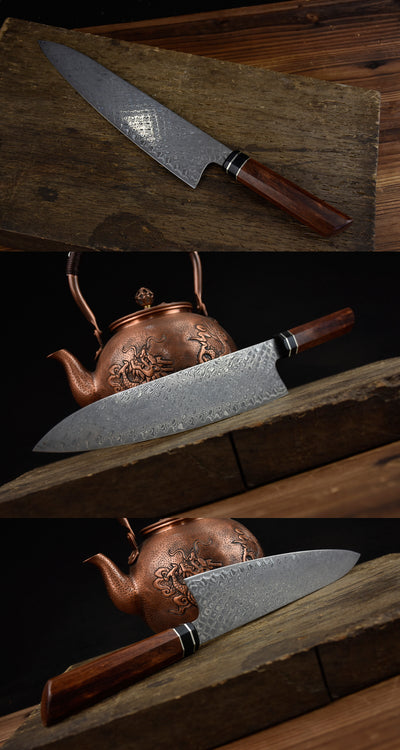 Cuchillo de Cocina Damascus Check Sante Pequeño - Image 7