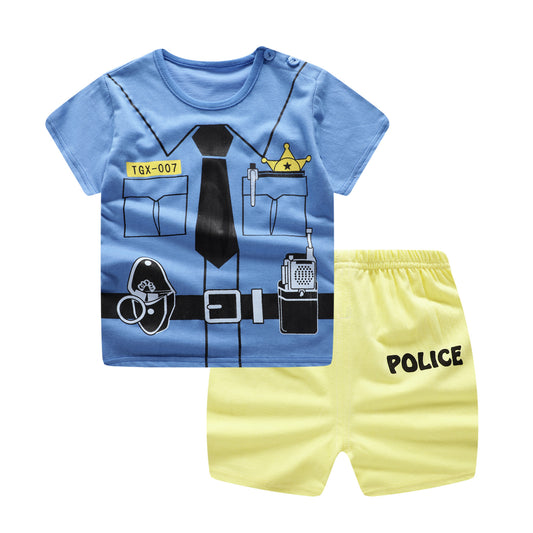 Conjunto de Verano para Niños y Niñas - Camiseta y Pantalón Corto de Algodón - Image 2