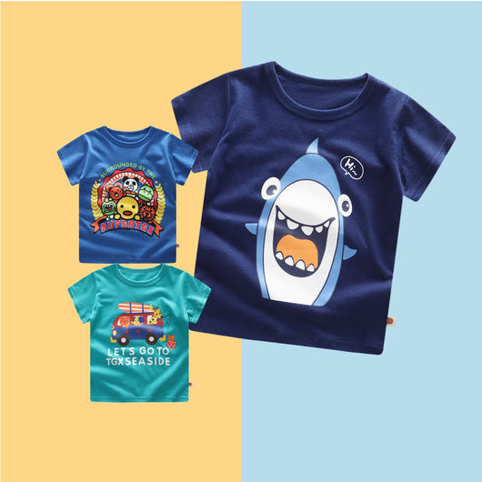 Playera Infantil de Algodón con Estampado Cartoon - Manga Corta Fresca y Cómoda - Image 19
