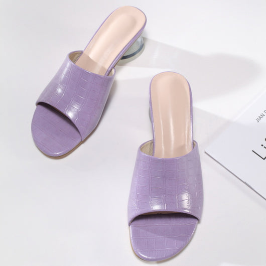Sandalias de Tacón Cuadrado Signature Crystal - Comodidad y Elegancia - Image 2