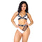 Bikini de Dos Piezas Escotado con Letras - Diseño Moderno y Sensual