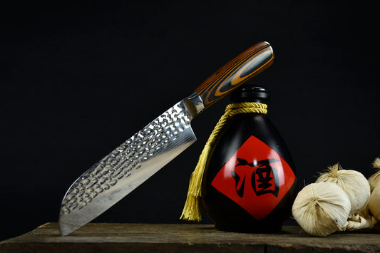 Cuchillo de Cocina Forjado con Mango de Madera