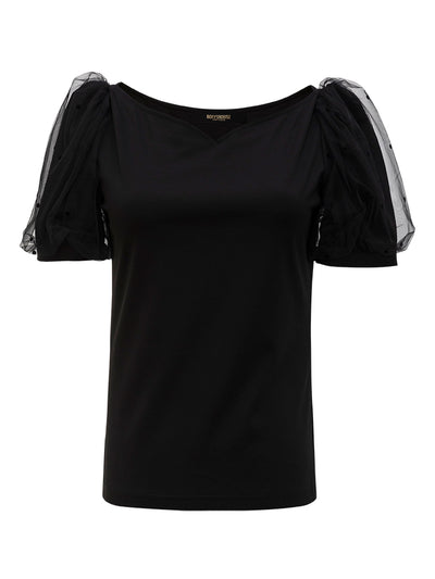 Blusa Tejida con Cuello en Forma de Corazón y Mangas Burbuja Malla - Primavera - Image 7