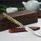 Cuchillo de Té Longquan Acero Inoxidable con Mango de Cobre Flor de Ciruelo