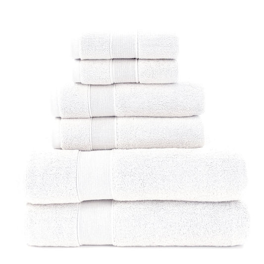 Juego de Toallas de Baño de Algodón Puro Lujo Blanco - 2 Piezas Grandes