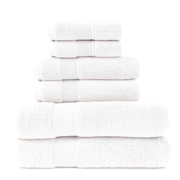 Juego de Toallas de Baño de Algodón Puro Lujo Blanco - 2 Piezas Grandes
