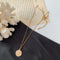 Multiple Abstract Face Metal Choker Necklace For Women Dorado Color Chain Round Coin Geometric Pendant Necklace Party Jewelry Round coin