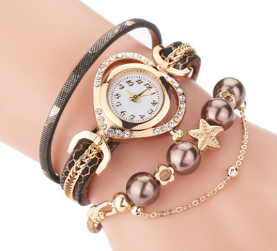 Reloj Pulsera de Perlas para Dama con Diamantes Digitales - Image 9