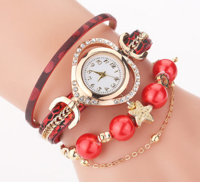 Reloj Pulsera de Perlas para Dama con Diamantes Digitales - Image 13