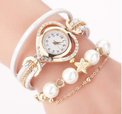 Reloj Pulsera de Perlas para Dama con Diamantes Digitales - Image 3