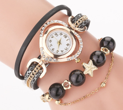 Reloj Pulsera de Perlas para Dama con Diamantes Digitales - Image 6