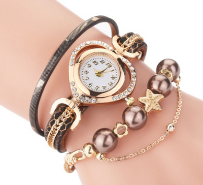 Reloj Pulsera de Perlas para Dama con Diamantes Digitales - Image 7