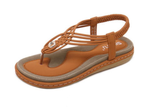 Sandalias Planas Trenzadas con Detalles Metálicos para Mujer - Image 9
