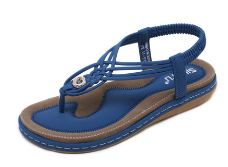 Sandalias Planas Trenzadas con Detalles Metálicos para Mujer