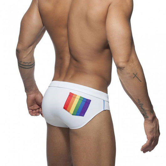 Bóxer de Baño Rainbow Ajustado Cintura Baja Hombre
