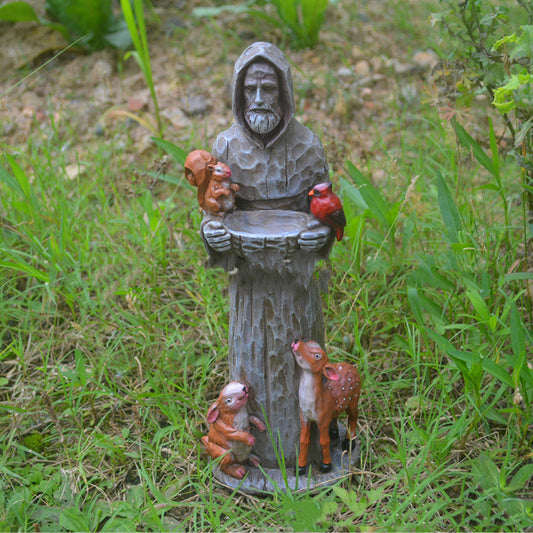 Estatua de San Francisco con Animales - Comedero de Aves para Jardín - Image 2