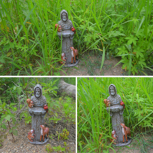 Estatua de San Francisco con Animales - Comedero de Aves para Jardín - Image 4