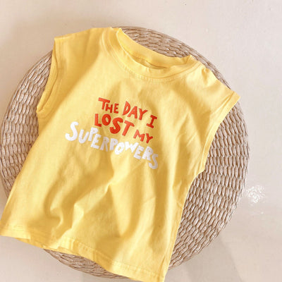 Camiseta Infantil Sin Mangas de Algodón Estampada para Verano - Image 9