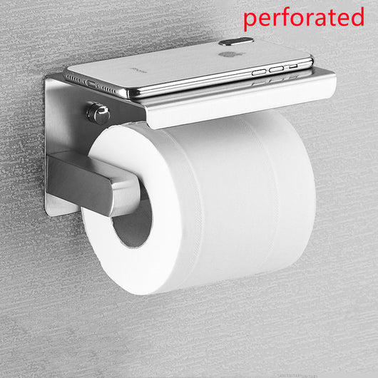 Soporte para Papel Higiénico con Repisa para Teléfono en Acero Inoxidable 304 - Image 8